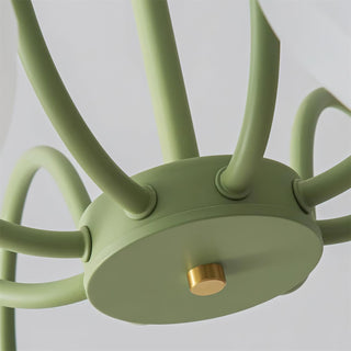 Renee Modern Sage Green 8-Light Chandelier