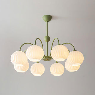 Renee Modern Sage Green 8-Light Chandelier