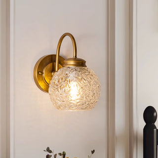 Elowen Vintage Textured Glass Wall Sconce