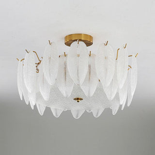 Retro Feather Romantic Glass Ceiling Light
