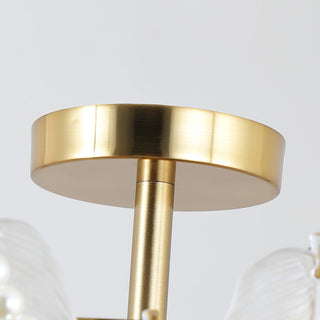 Retro Feather Romantic Glass Ceiling Light