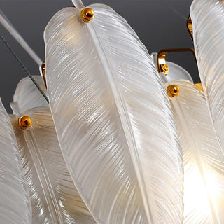 Retro Feather Romantic Glass Ceiling Light