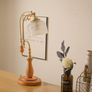 Gooseneck Retro Wood Table Light