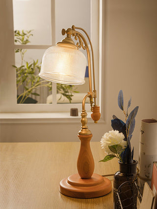 Gooseneck Retro Wood Table Light