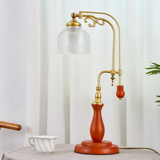 Gooseneck Retro Wood Table Light