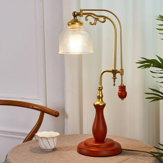Gooseneck Retro Wood Table Light