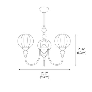 Monique Retro Iron Chandelier
