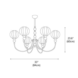 Monique Retro Iron Chandelier