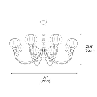 Monique Retro Iron Chandelier