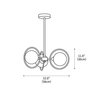 Revolution Minimalist Metal Chandelier