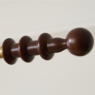 Reya Brass Dark Wood Linear Chandelier