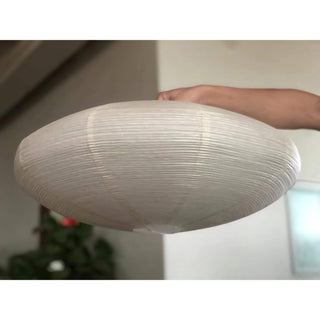 Akari Oval Oriental Mulberry Paper Pendant Light