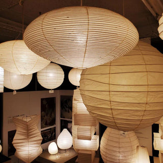 Akari Oval Oriental Mulberry Paper Pendant Light