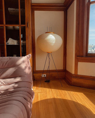 Rice Paper Oriental Mulberry Paper Floor Light