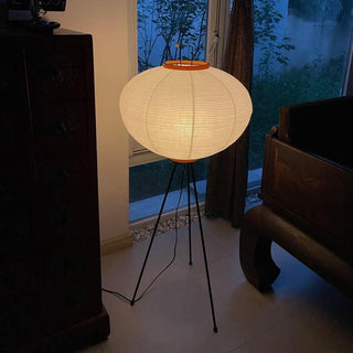 Rice Paper Oriental Mulberry Paper Floor Light