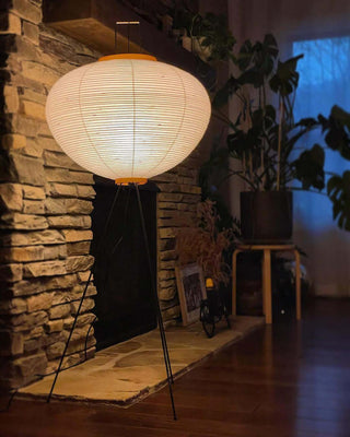 Rice Paper Oriental Mulberry Paper Floor Light