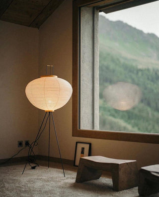 Rice Paper Oriental Mulberry Paper Floor Light
