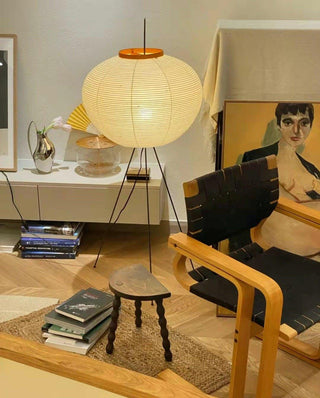Rice Paper Oriental Mulberry Paper Floor Light