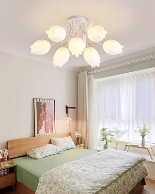 Ricko Floral Green Ceiling Lamp