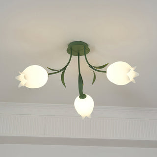 Ricko Floral Green Ceiling Lamp