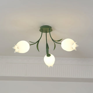 Ricko Floral Green Ceiling Lamp