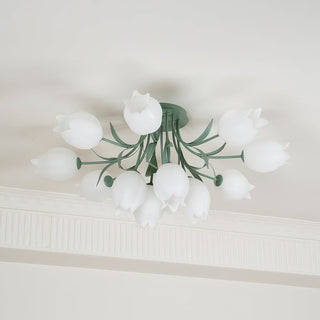 Ricko Floral Green Ceiling Lamp