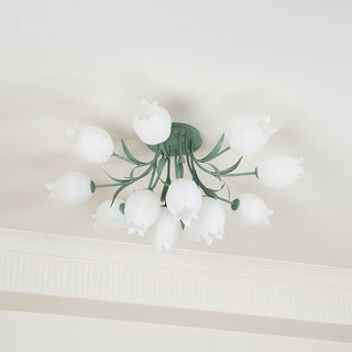 Ricko Floral Green Ceiling Lamp