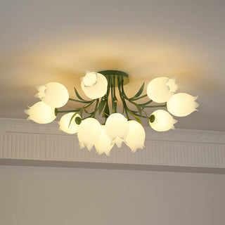 Ricko Floral Green Ceiling Lamp
