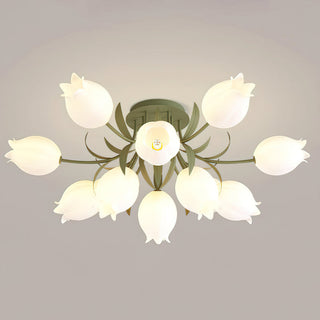 Ricko Floral Green Ceiling Lamp