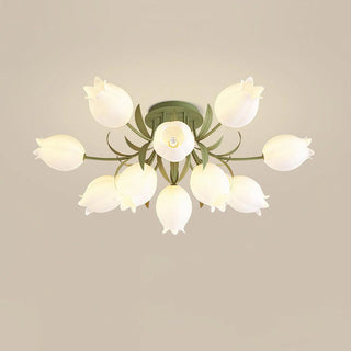 Ricko Floral Green Ceiling Lamp