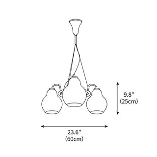 Aurora Modern Metal Chandelier