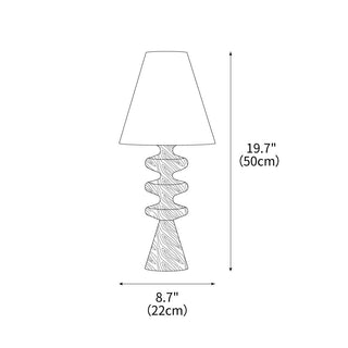 Ripple Sculptural Wood Table Light