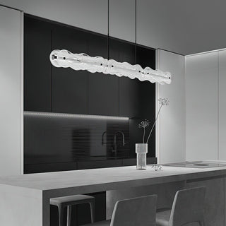 Ripple Sculptural Glass Bar Chandelier