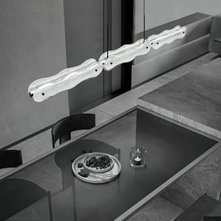 Ripple Sculptural Glass Bar Chandelier