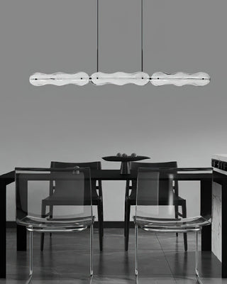Ripple Sculptural Glass Bar Chandelier
