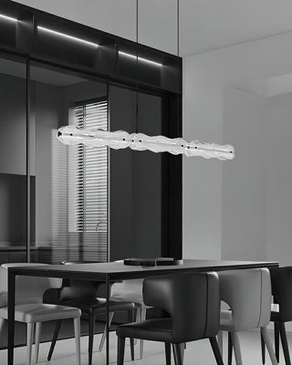 Ripple Sculptural Glass Bar Chandelier