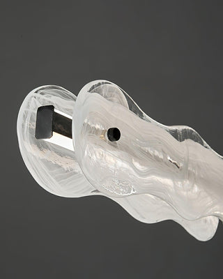Ripple Sculptural Glass Bar Chandelier