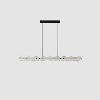 Ripple Sculptural Glass Bar Chandelier