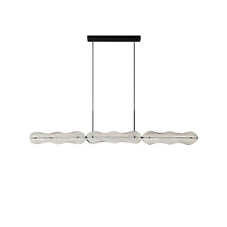 Ripple Sculptural Glass Bar Chandelier