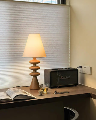 Ripple Sculptural Wood Table Light