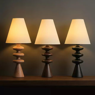 Ripple Sculptural Wood Table Light