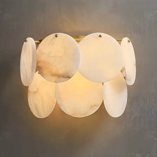 Lira Alabaster Disc Cluster Wall Sconce