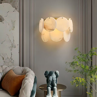 Lira Alabaster Disc Cluster Wall Sconce