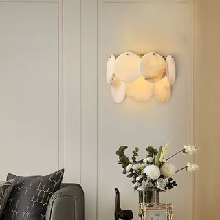 Lira Alabaster Disc Cluster Wall Sconce