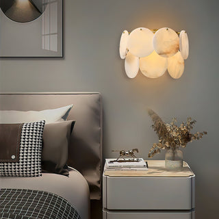 Lira Alabaster Disc Cluster Wall Sconce