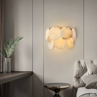 Lira Alabaster Disc Cluster Wall Sconce