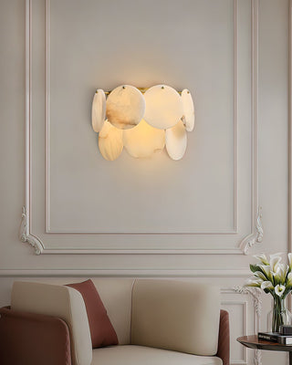 Lira Alabaster Disc Cluster Wall Sconce
