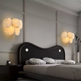 Lira Alabaster Disc Cluster Wall Sconce