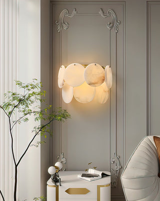 Lira Alabaster Disc Cluster Wall Sconce