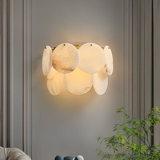 Lira Alabaster Disc Cluster Wall Sconce